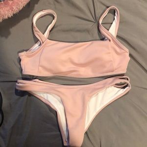 pink bathing suit